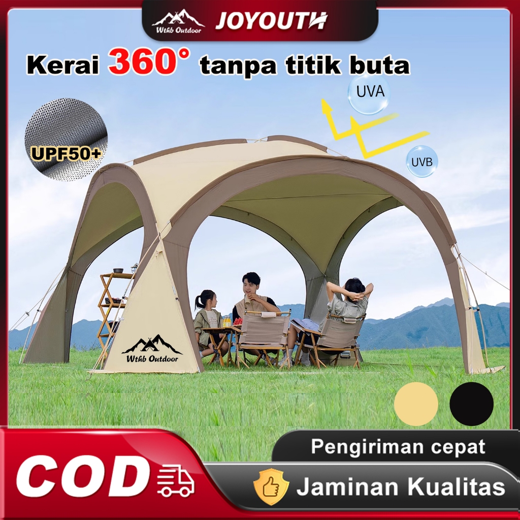 JOY Tenda Dome Camping 8-10 orang Tenda Dome Otomatis Anti Air & UV Tenda Kanopi Besar Outdoor Tenda