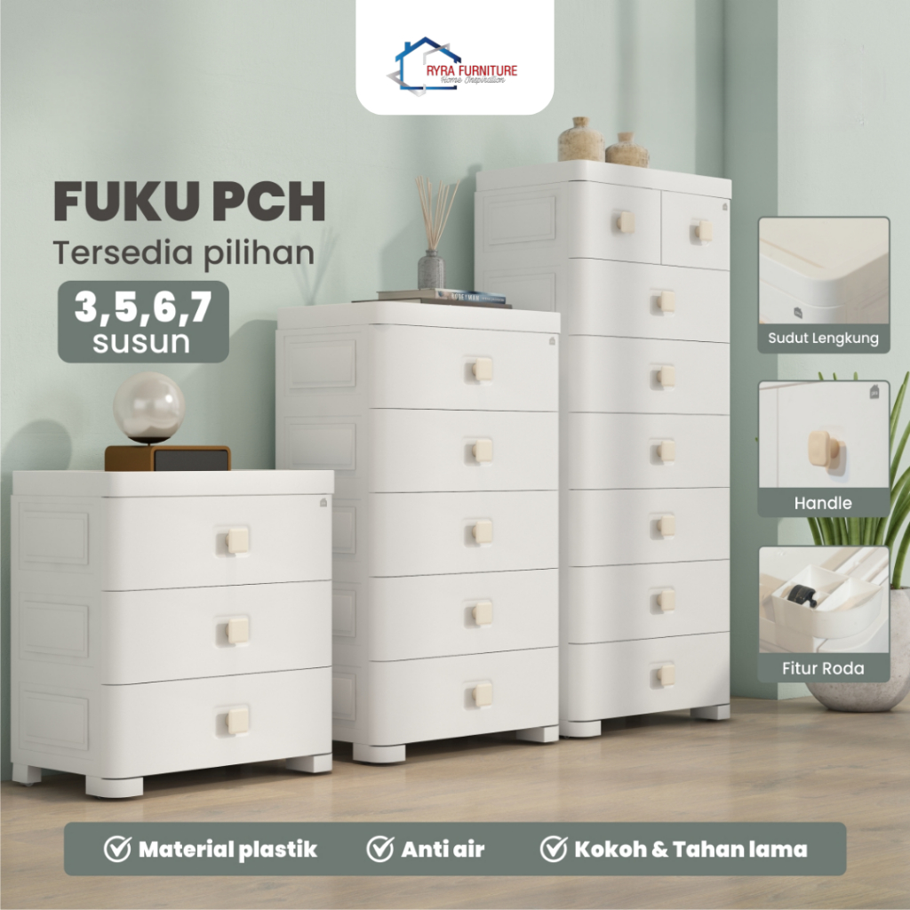 PIRA - FUKU SERIES/LEMARI LACI/LACI PLASTIK/LEMARI SUSUN PLASTIK/LEMARI LACI PLASTIK/DRAWER PLASTIK