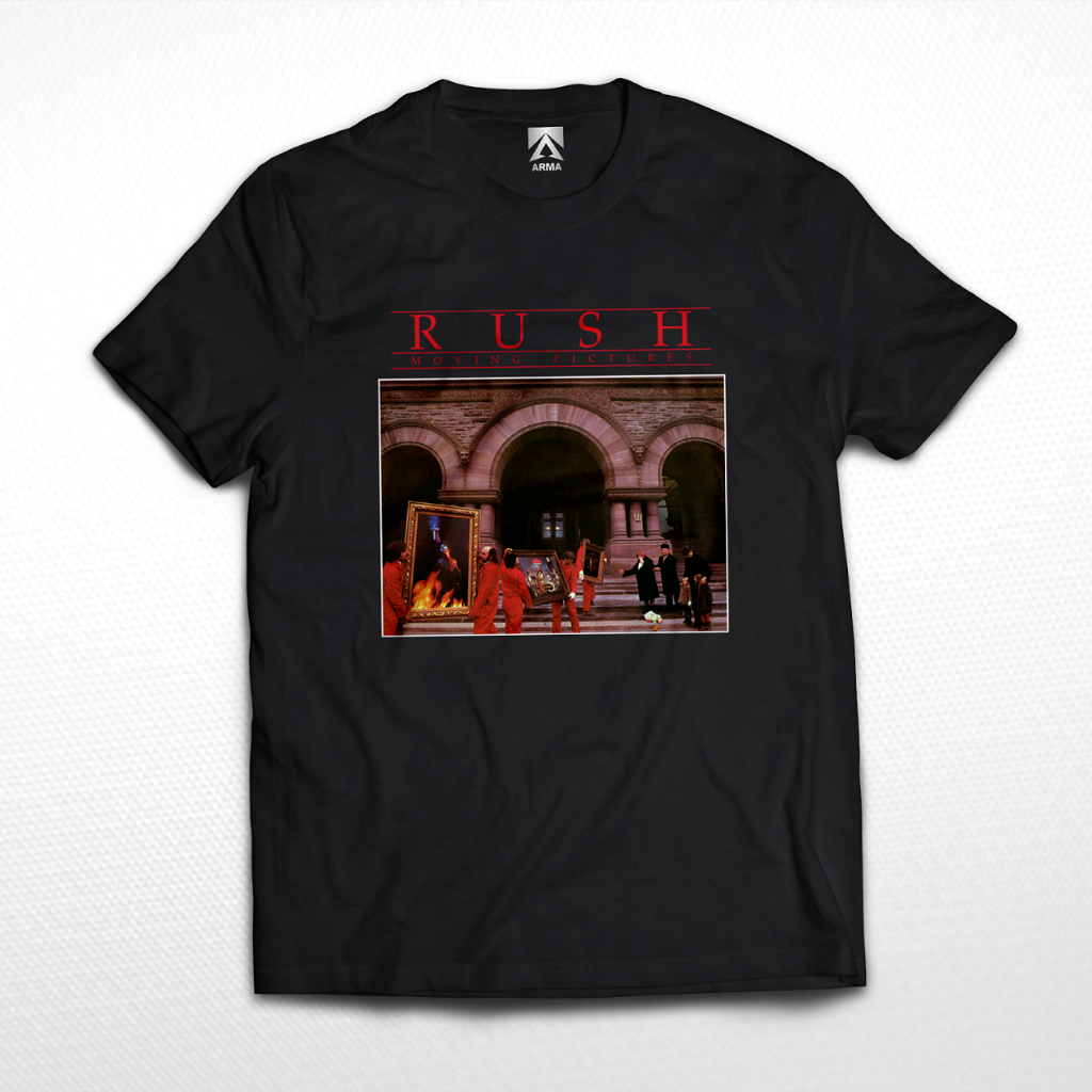 KAOS BAND RUSH Moving Pictures / tshirt musik progresive rock baju distro unisex KAOS BAND VINTAGE