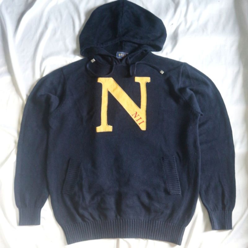 NII New Inspiration Icon Hoodie Navy Knit Like New XL Knitwear Sweater Sweatshirt Crewneck Rajut Woo