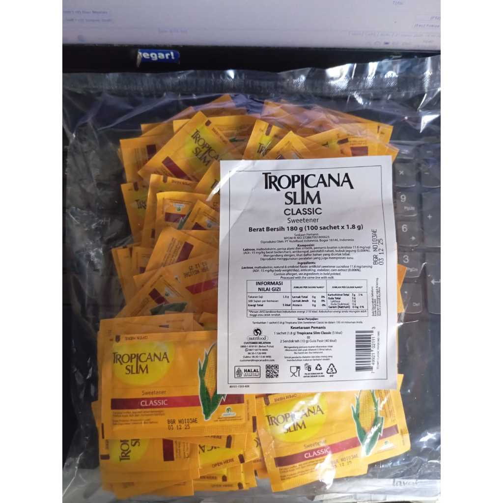 

Tropicana Slim Classic 100scht gula rendah kalori