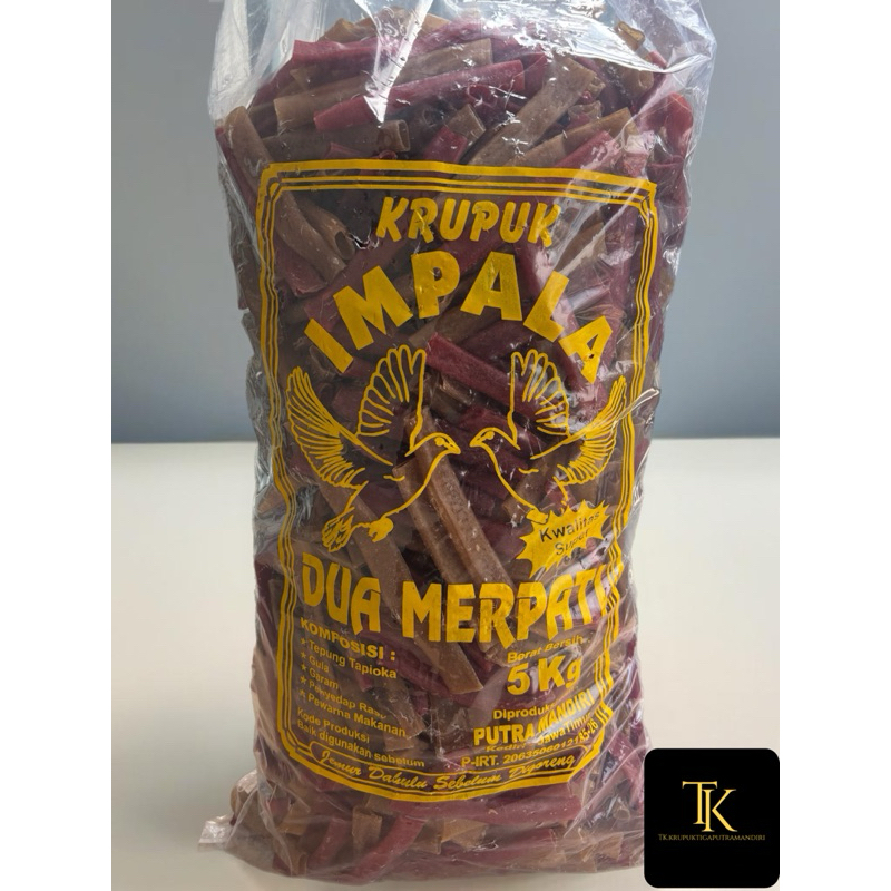

kerupuk impala panjang mentah / kerupuk semprong mentah /kerupuk plompong 5kg