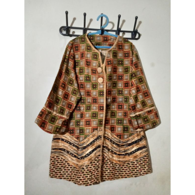 Baju Kemeja Batik Wanita Lengan 3/4 (Preloved)