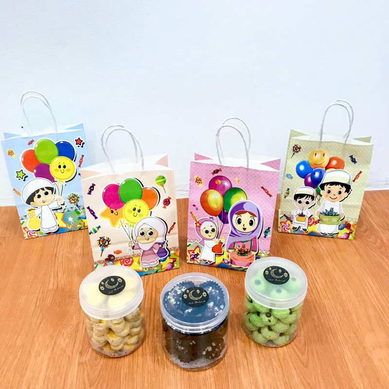 

Paperbag Snack Lebaran Idulfitri Jajan Ponakan Teman/KANTONG JAJAN / HAMPERS EID MUBARAK 2025