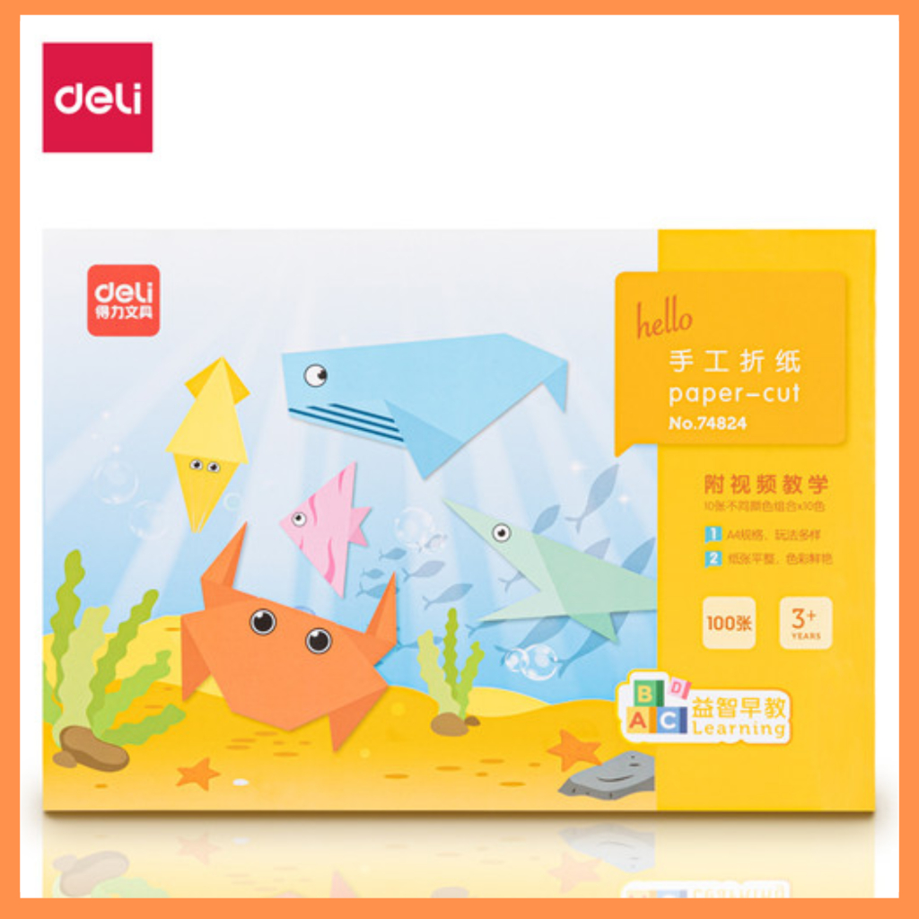 

DELI Kertas origami ukuran A4 Y017 isi 100 lembar