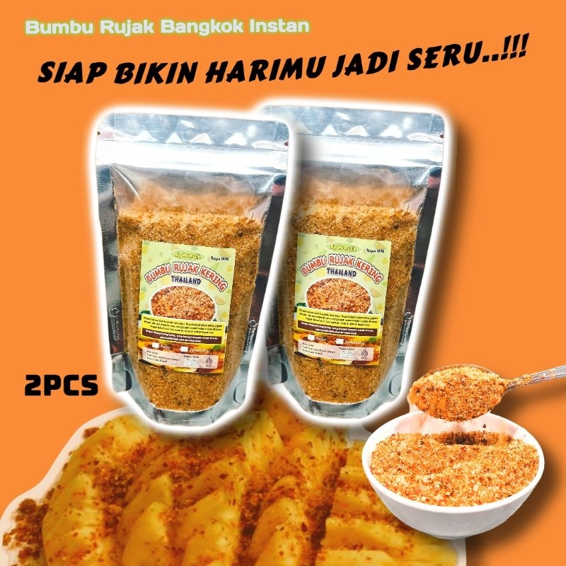 

2pcs Bumbu Rujak Bangkok Kering Pedas Manis / Sambal Tabur Buah Jambu Kristal Mangga Muda Bebas MSG