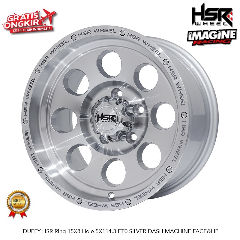 VELG CELONG HSR DUFFY RING 15 LEBAR 8 PCD 5X114,3 UNTUK RUSH XTRAIL TERIOS XPANDER