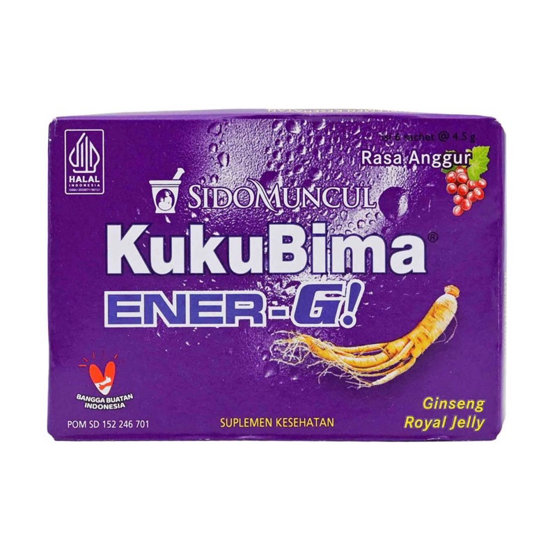 

Minuman Ringan Kuku Bima Ener-G Anggur 6x4,5 gr