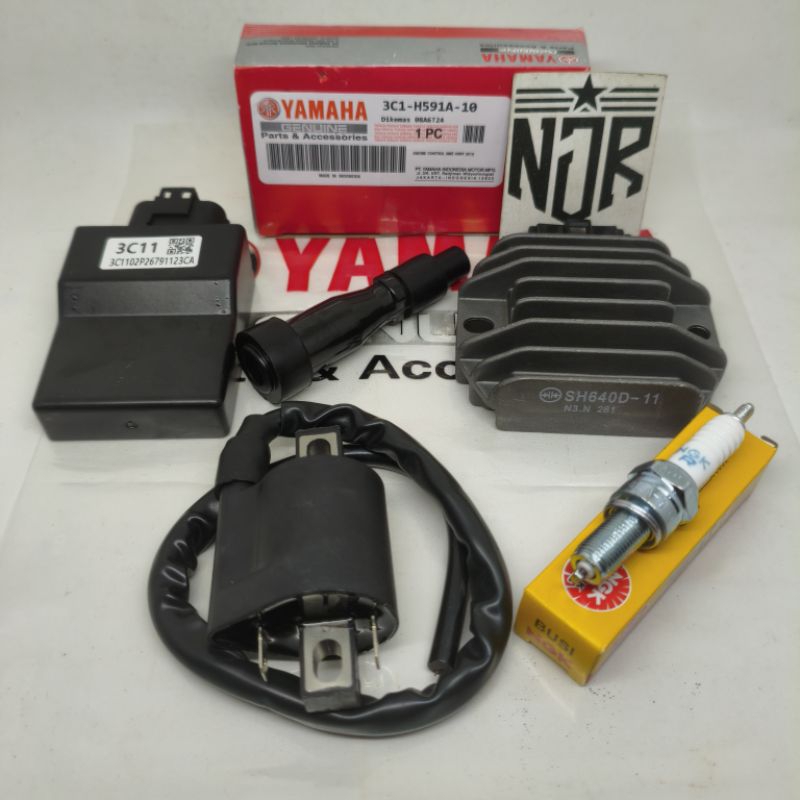 PAKET 5ITEM 3C1 CDI + KIPROK + KOIL + BUSI + TUTUP BUSI YAMAHA VIXION OLD LAMA ORI