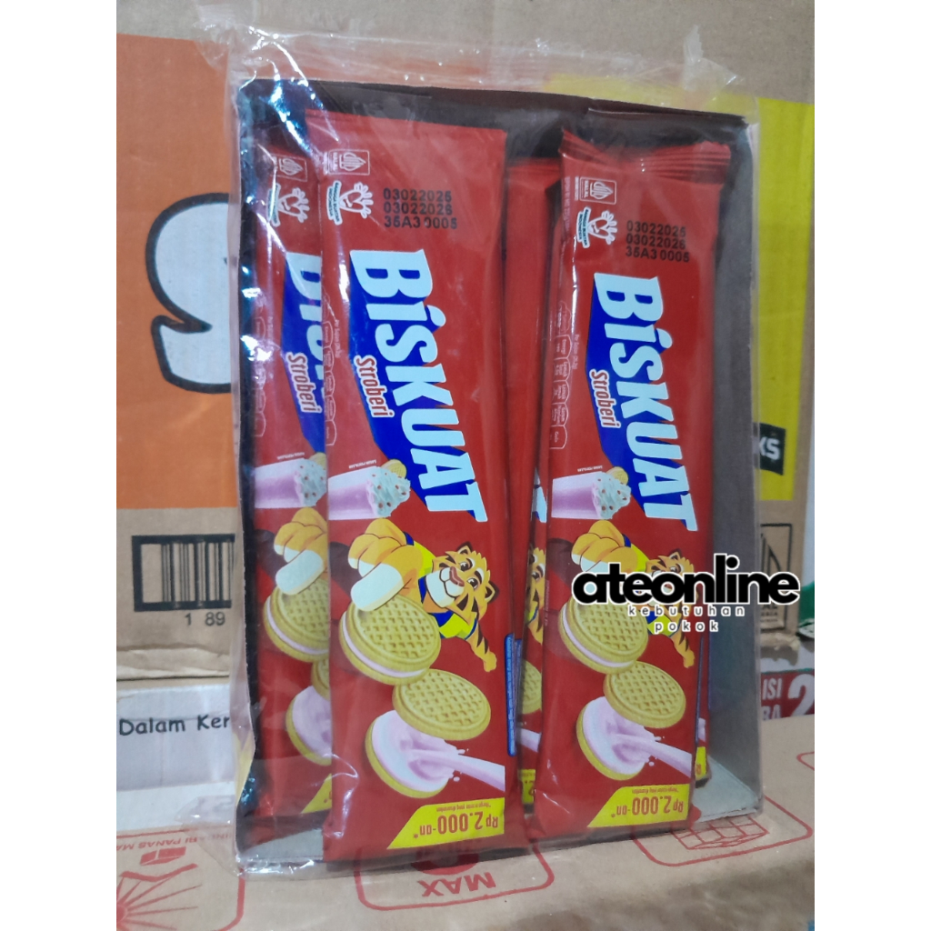 

Biskuat 2000 Lup Vanilla/Stroberi Box [isi 12 bungkus @35gr]
