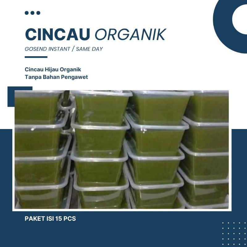 

Cincau Hijau Organik Siap Saji Kemasan Paket Isi 15pcs Ukuran Bok 1000 mili Gula / Santan Sudah Terpisah