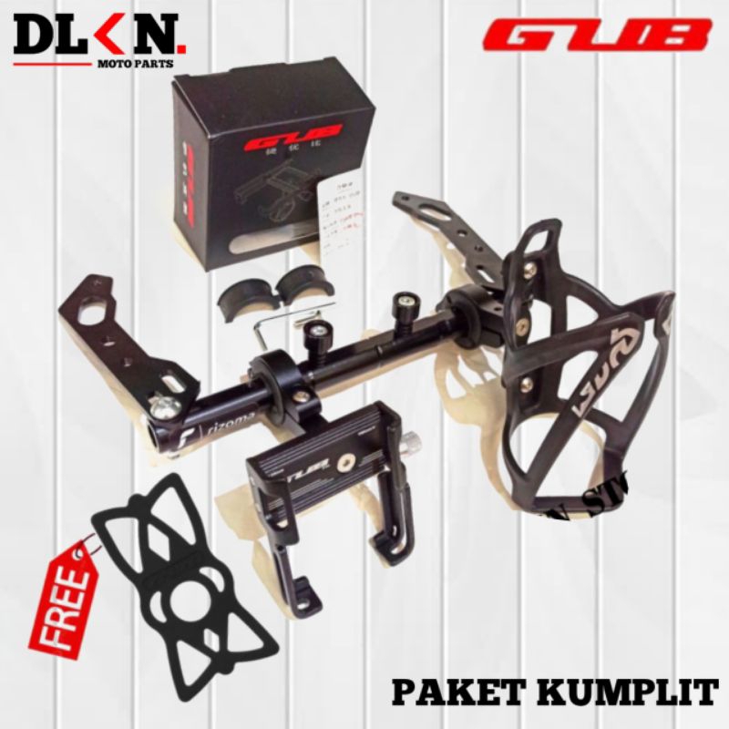 HOLDER HP GUB P10 ORIGINAL PAKET KUMPLIT + HOLDER BOTOL + STABILIZER SPION MOTOR NMAX, XMAX, LEXY, V