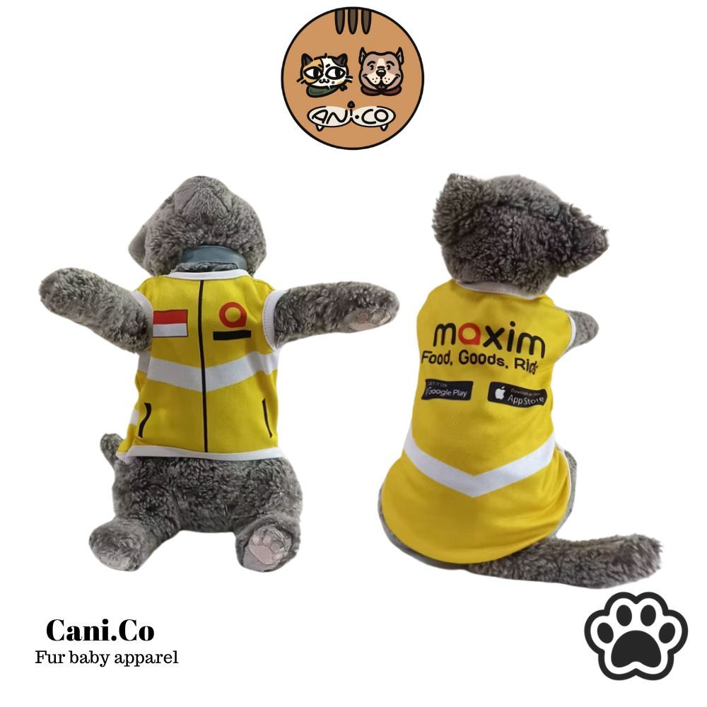 Baju Kucing Anjing Kecil Lucu Motif Maxim