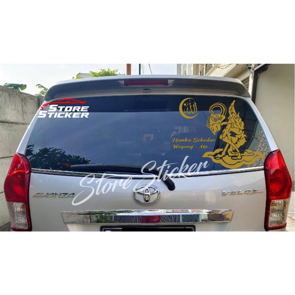 Stiker kaca mobil Hamba Sekedar WayangMU STIKER CUTTING
