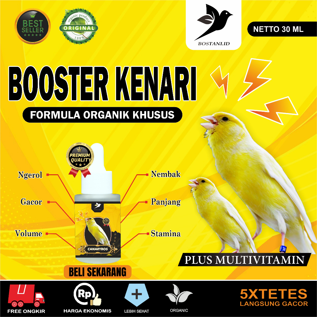 Booster Gacor Burung Kenari / Multivitamin Burung Kenari / Vitamin Burung Kenari Premium Biar Cepat 
