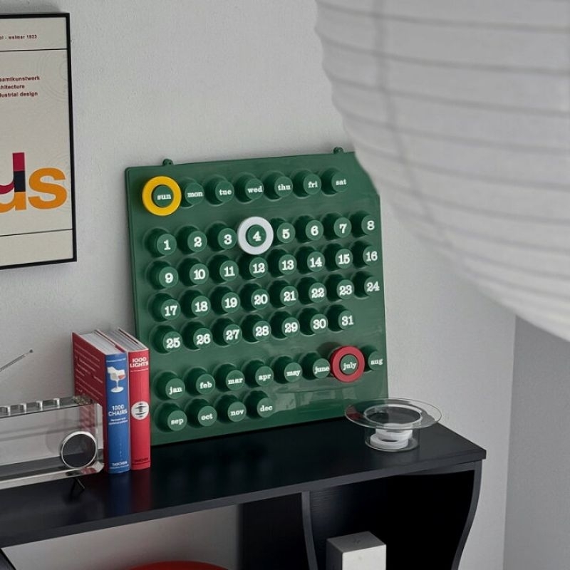 

twigs.id Midcentury Perpetual Ring a Date Calendar | Kalender Dekorasi