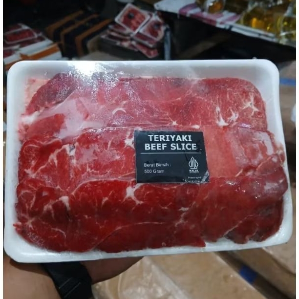 

[LOW FAT] DAGING SLICE TERIYAKI BEEF SLICE NON LEMAK SHORTPLATE PREMIUM 500 GRAM