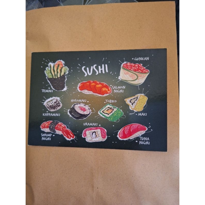 

kartu pos sunshi/sushi Postcard