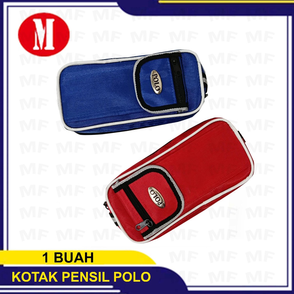 Kotak Pensil Kain Resleting Polo Kantong JU 505