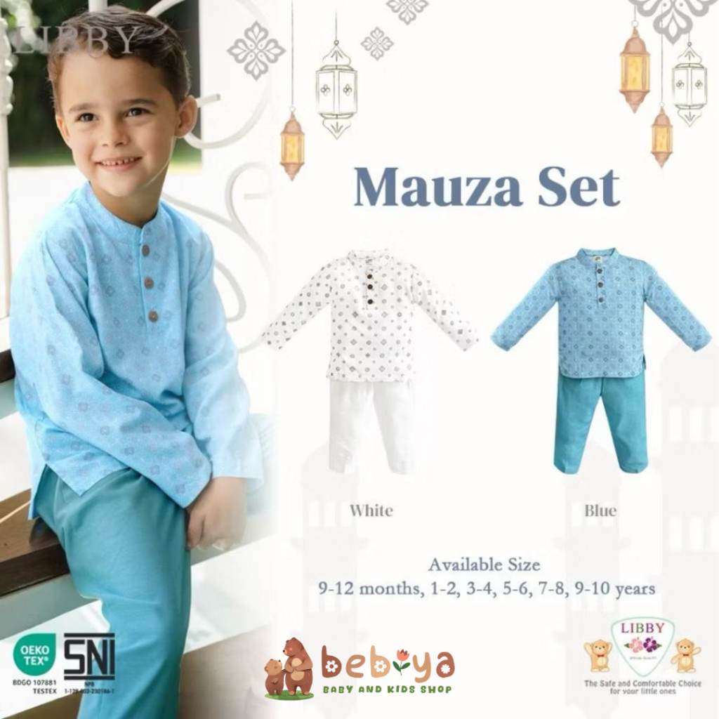 Libby Mauza Set Setelan Koko Muslim Baju Lebaran Anak Laki Laki Usia 1 2 3 4 Tahun