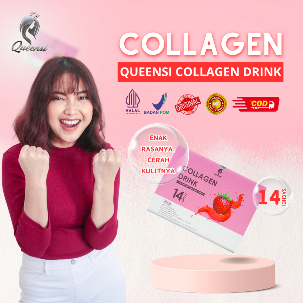 Queensi Collagen Drink | Minuman Kolagen Perawatan Kulit Cerah & Sehat