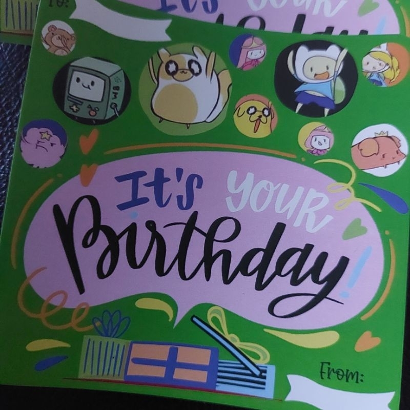 

Stiker Sticker Label Kartu Ucapan Happy Birthday Selamat Ulang Tahun Ultah Adventure Time