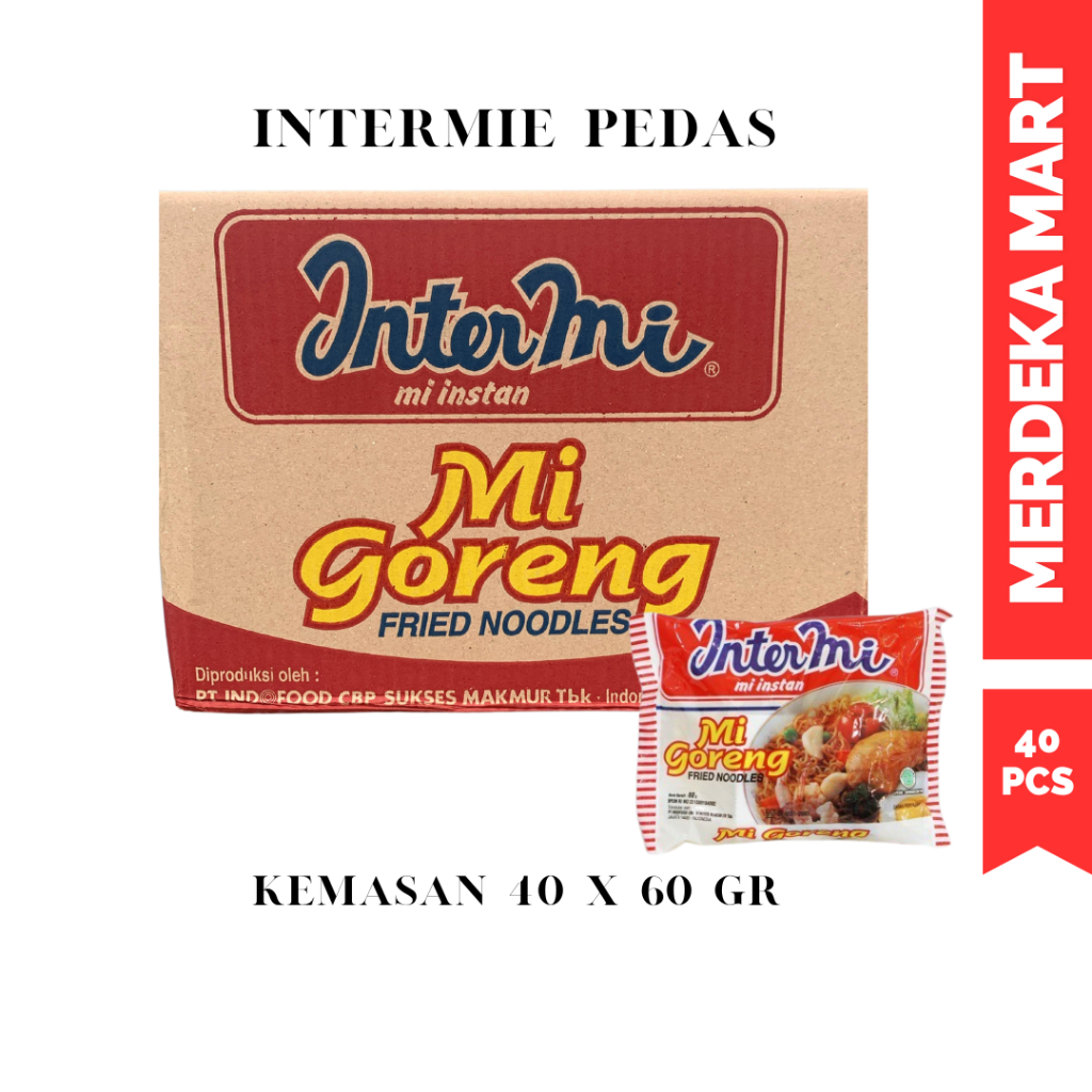 

(1 DUS) MIE INTERMIE GORENG ORI PEDAS MIX ISI 40 PCS Instan Noodles