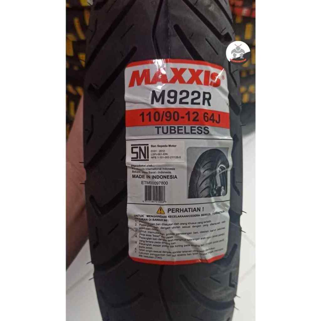 Ban Motor MAXXIS M922R size 110/90 R12 - Tubeless Ban Belakang X-Ride 125, Adv, Gear 125, Scoopy