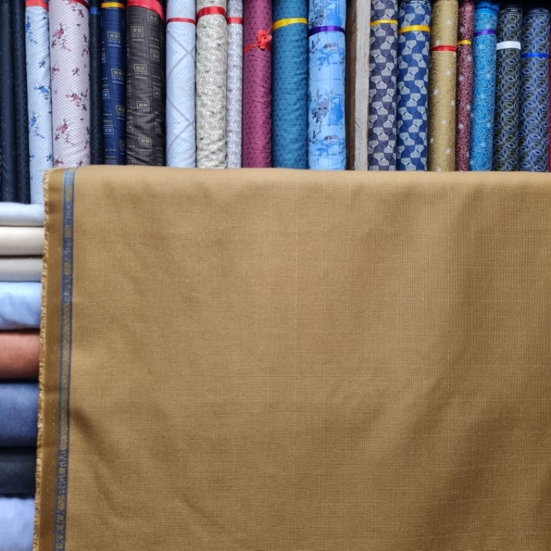 Kain semi wool Shining Warna Gold / Kain celana JAS&Blazer