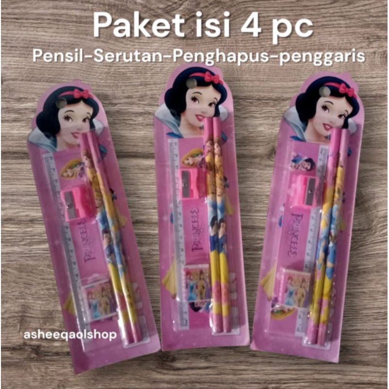 

Set Alat Tulis Pensil Penghapus Perutan Penggaris