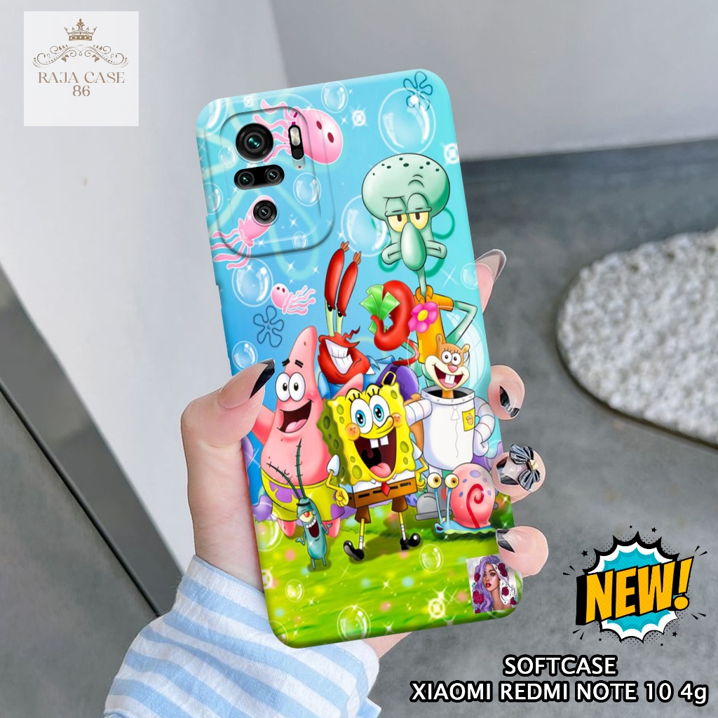 Softcase Xiaomi Redmi Note 10 4G - Rajacase - Case Redmi Note 10 4G - Motif Case Kartun - Case Redmi