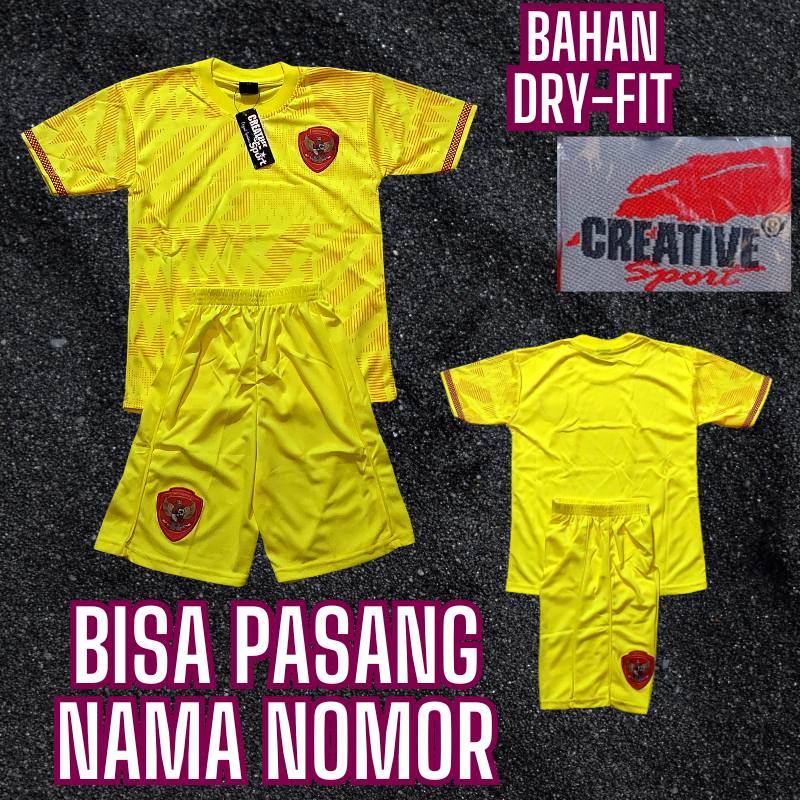 SETELAN BAJU  KIPER TIMNAS KUNING/BAKI KAOS TIMNAS KIPER KUNING