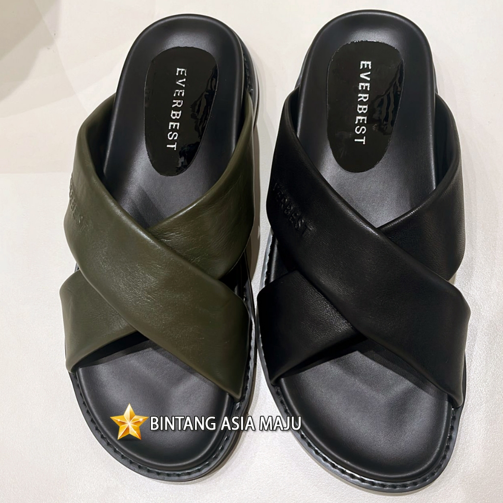 SANDAL EVERBEST PRIA ORIGINAL SLIDE KULIT ASLI EM19