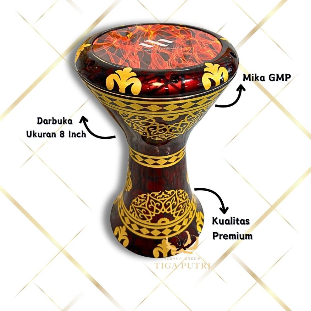 Darbuka almunium cor ukuran 8  in dumbuk