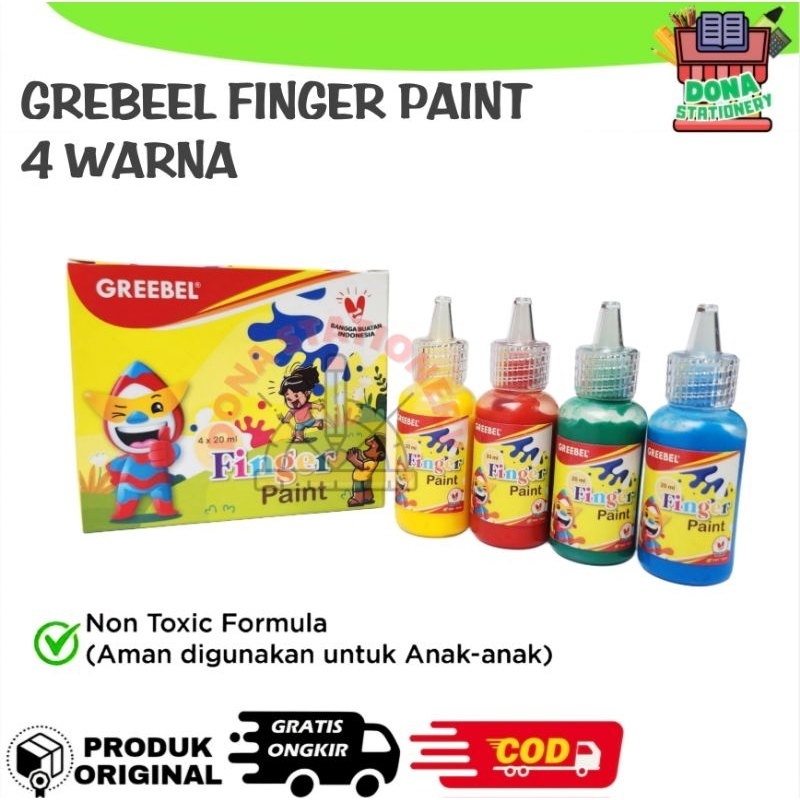 

GREEBEL FINGER PAINT 4 WARNA CAT AIR GREEBEL CAT 4 WARNA