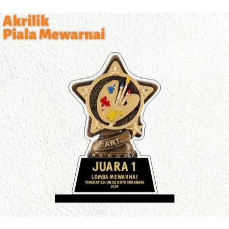 Piala Lomba Melukis Piala Lomba mewarnai Piala Menggambar Akrilik Custom