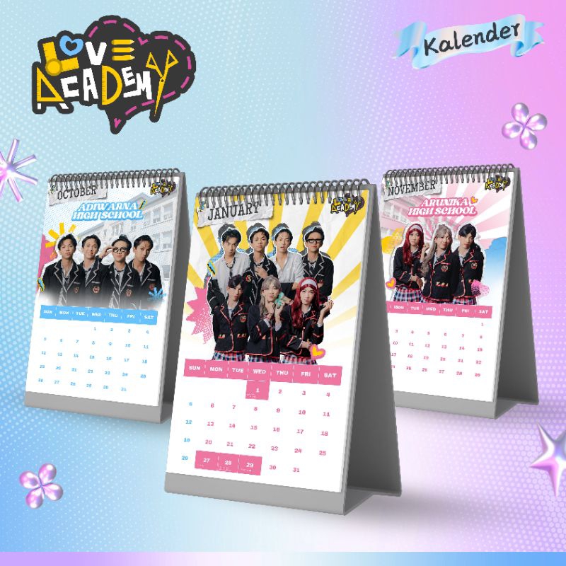 

[LA003] SAPUTRA KORI MERCHANDISE OFFICIAL KALENDER LOVE ACADEMY + FREE STICKER ANIMATION