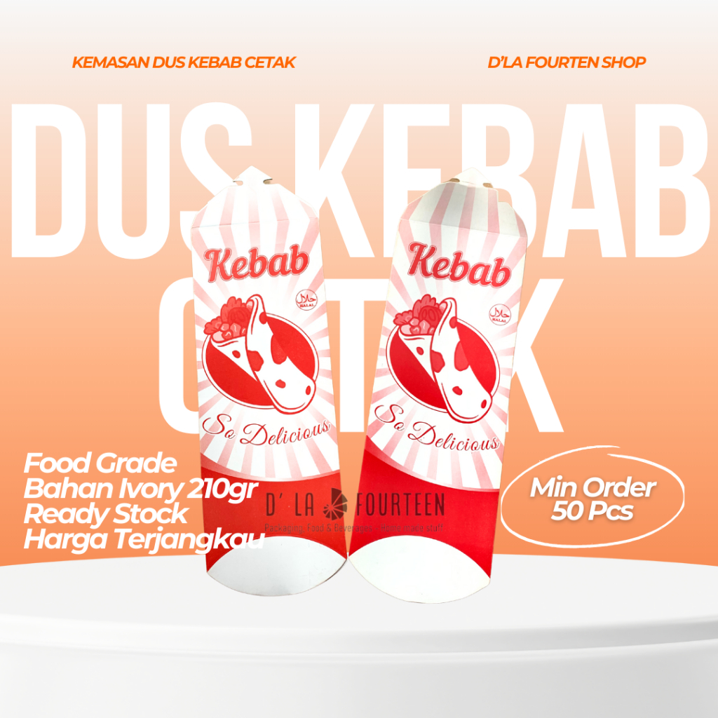 

Kemasan Dus Kebab Cetak 1 Warna Harga @1pcs Min Order 50pcs