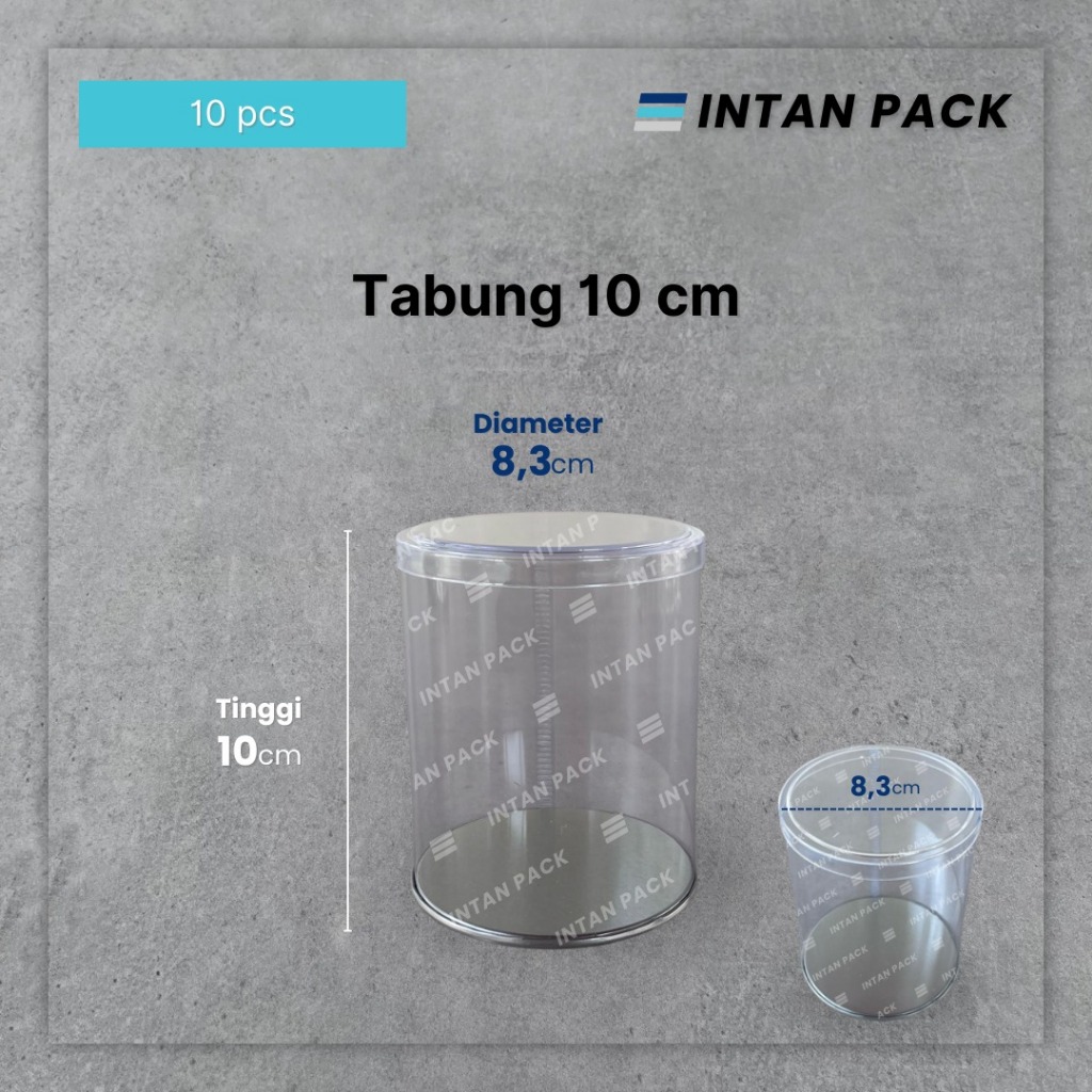 Mika Toples Tabung Untuk Kue Kering 10 cm (10 pcs)