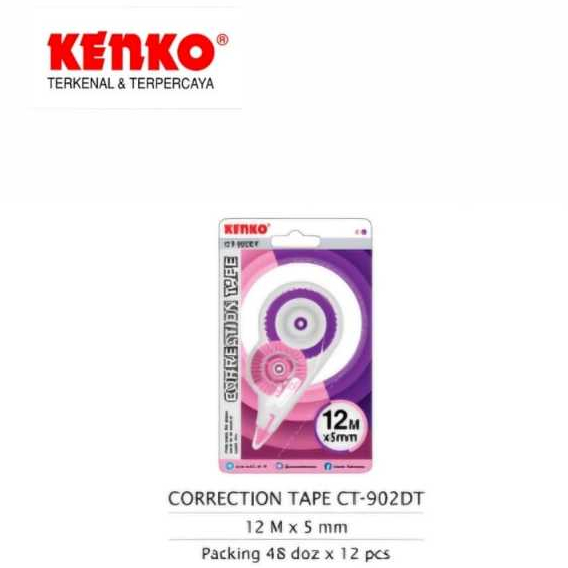 

KENKO CORRECTION TAPE / PITA KOREKSI CT-902DT (12M X 5MM)