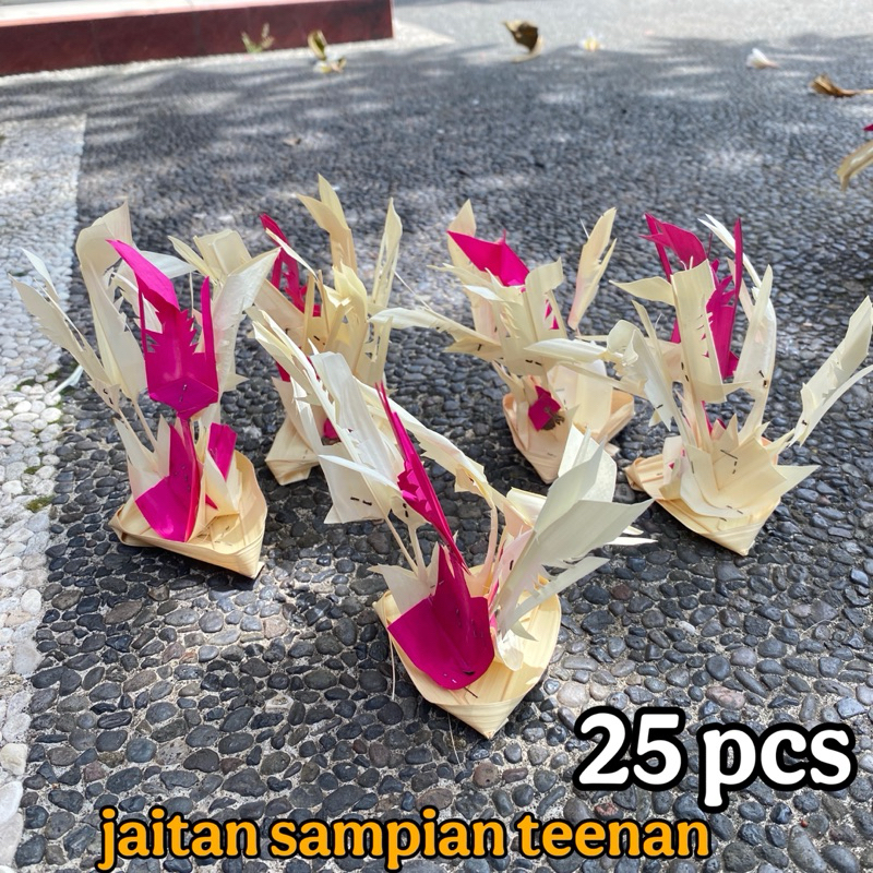 Jejaitan Sampian Teenan 25 PCS - Jejaitan Teenan - sampian bali - canang bali - canang plaus - jaita