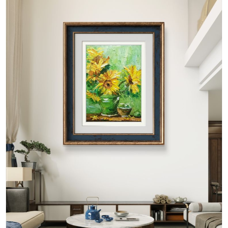 

bunga matahari oil on canvas paleet