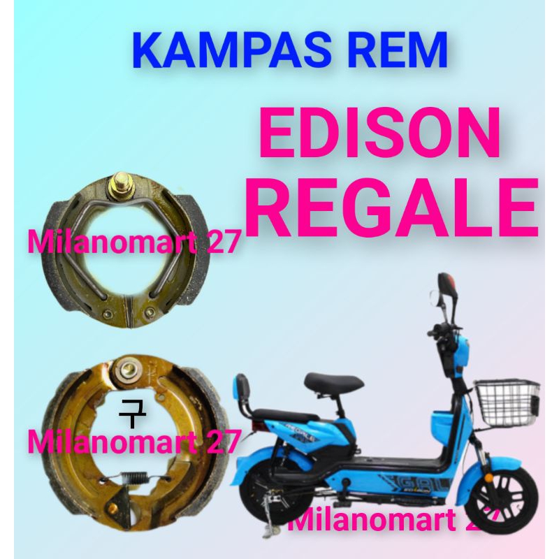 kampas rem Edison regale kampas rem sepeda listrik regale edison