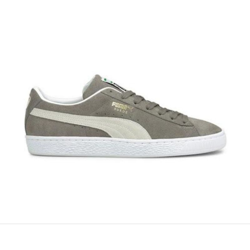 SEPATU SNEAKERS PUMA SUEDE CLASSIC XXI STEEL GRAY WHITE