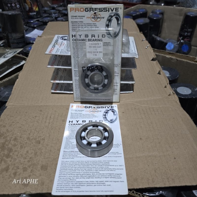 PROGRESSIVE hybrid ceramic bearing 6322c5 - bearing mesin full ceramic 6322 c5 kruk as SUPRA X 125 /
