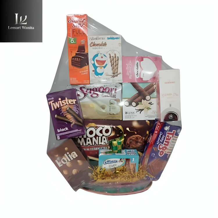 

Parcel Makanan Lebaran Murah Meriah 2025 (5) | Hampers Isi Aneka Snack Disusun Cantik
