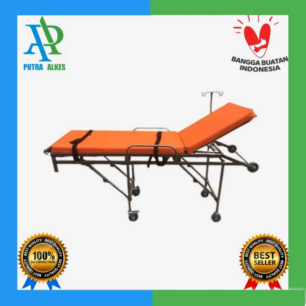 Brankar Ambulance - Stretcher Ambulance Stainless - Brankar Dorong Stretcher