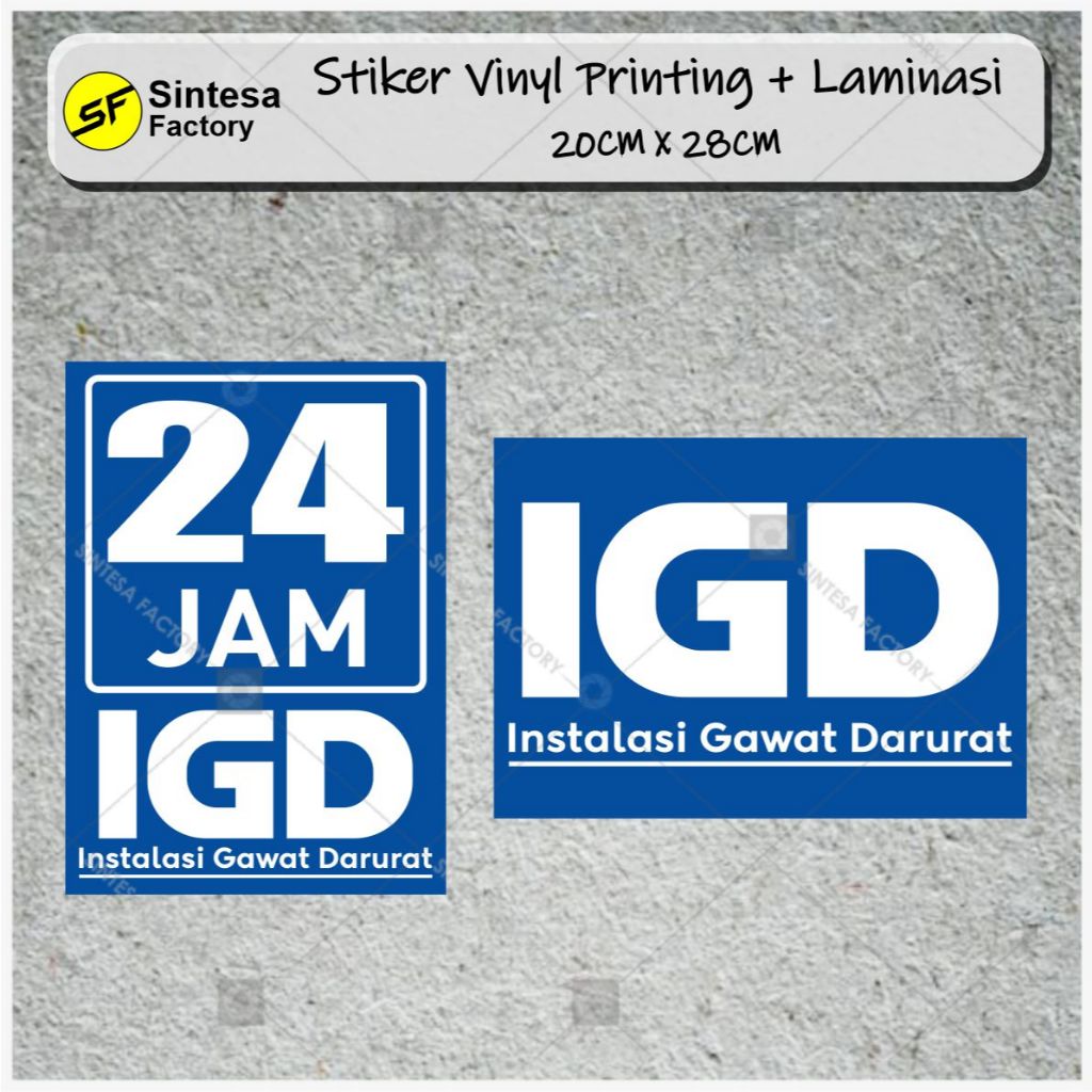 

Stiker Instalasi Gawat Darurat Stiker IGD 24 Jam Stiker Klinik Stiker RumaH Sakit 20cm x 28cm