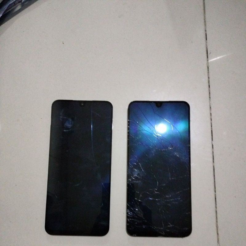 lcd samsung a16+preme original100% sein cabutan minus glass retak