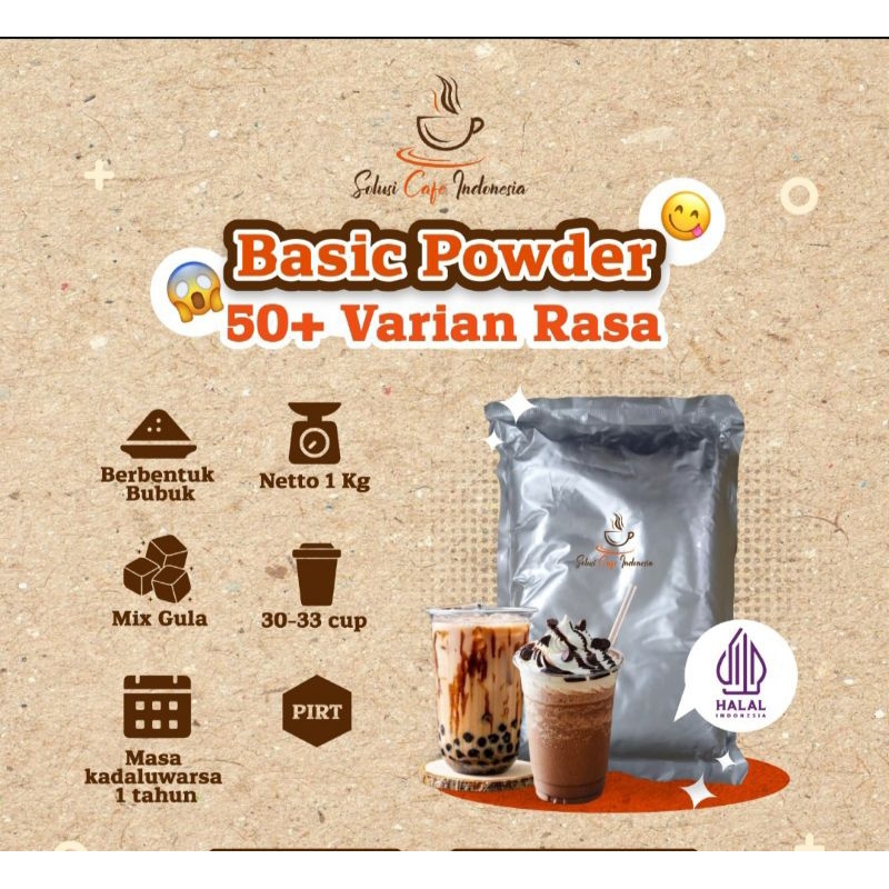 

Bubuk minuman cafe/restoran 1 kg banyak varian rasa